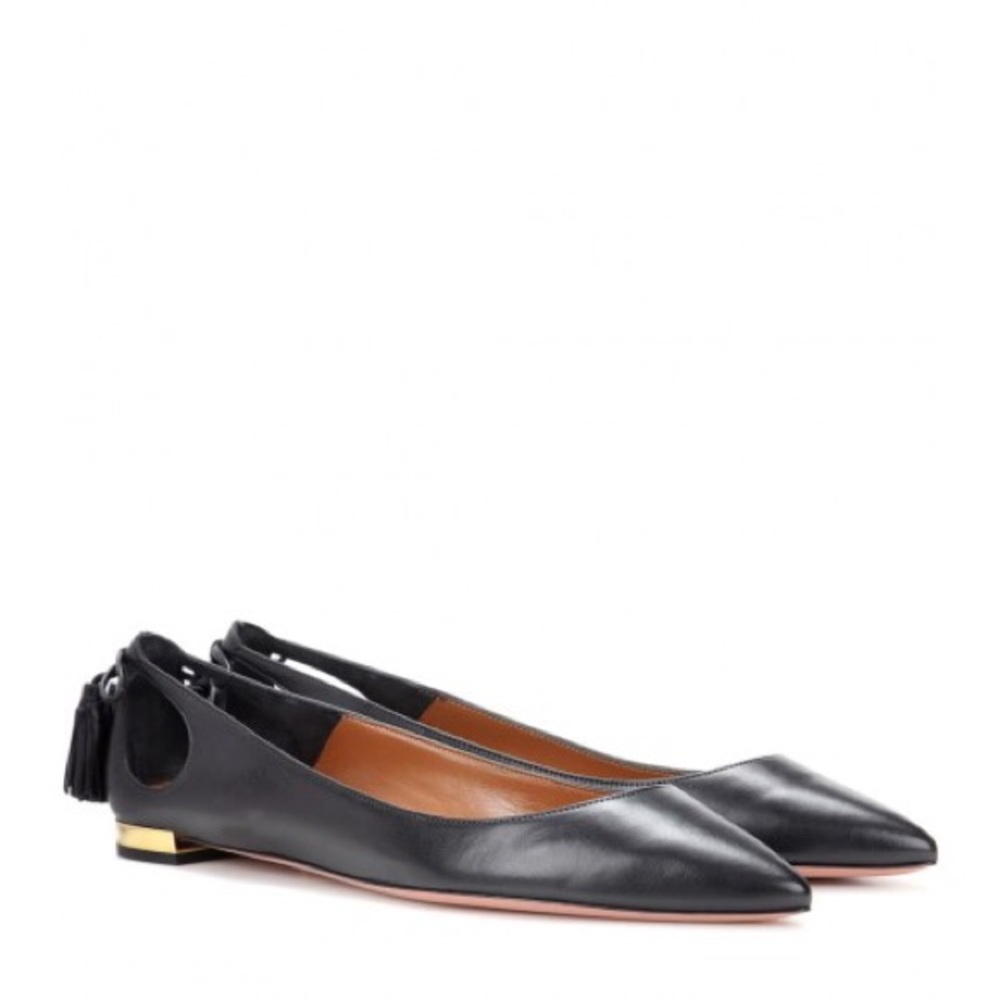 Aquazzura Forever Marilyn leather ballet flats